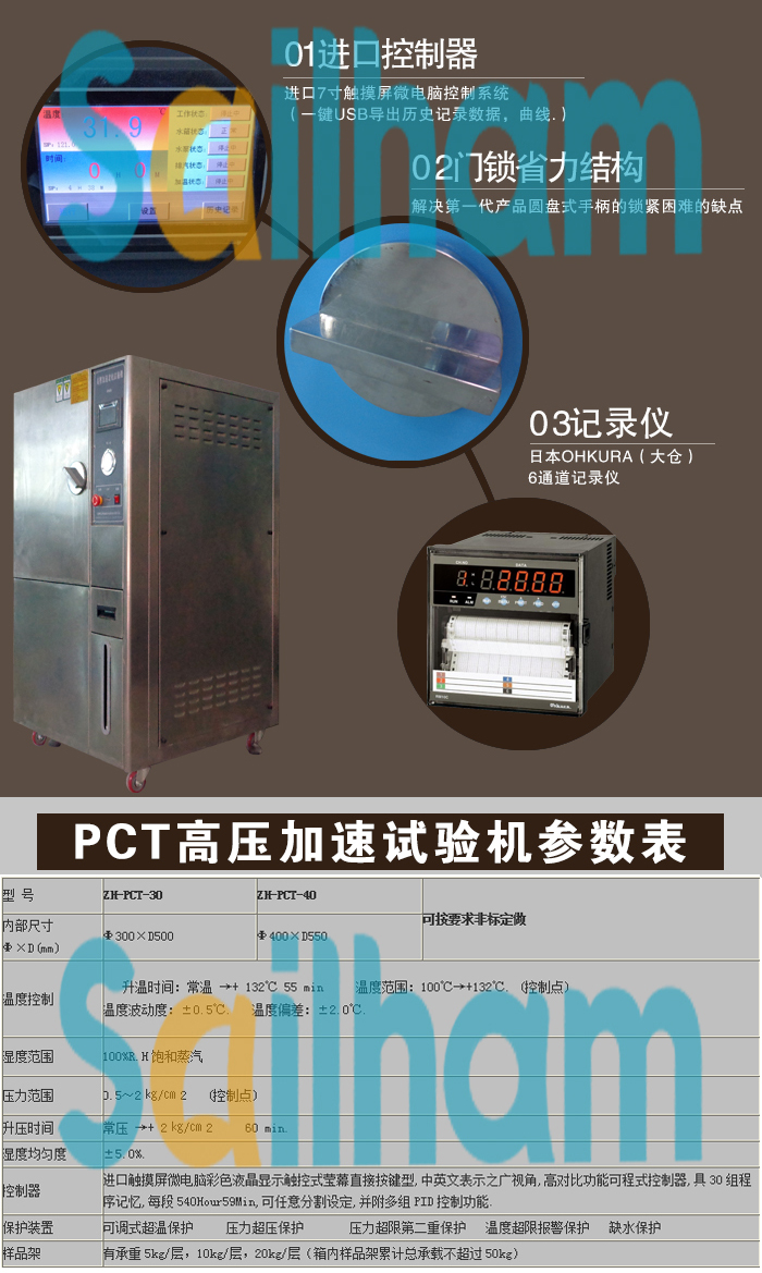 正航PCT高压加速寿命试验机选型表介绍